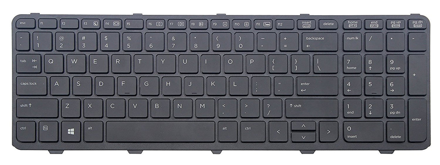 New US Keyboard (with Frame) Replacement for HP P/N: 90.4ZA07.L01 SG-59300-XUA 768787-001 6037B0088501 SG-61300-XUA 738696-001 Laptop English Keyboard