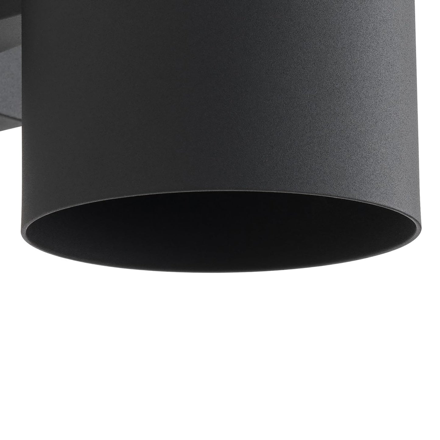 Cylinder Collection 5" Modern Outdoor Wall Lantern Light Black