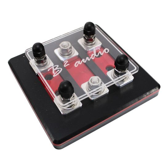 3 Spot Heavy Duty ANL Fuse Distribution Block w/Acrylic B2 Audio Cover (3 Spot)