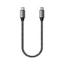 Satechi USB C to USB C Cable 100W, 10in/25cm, for iPhone 17 to 15 Series, iPad Air/Pro M5/M4/M3, MacBook Air/Pro M5/M4/M3 Galaxy S25, Android, Windows