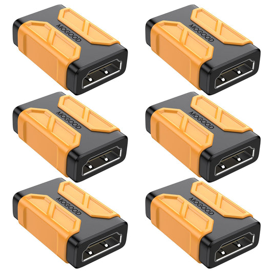 MOGOOD HDMI Coupler 8K, 6 Pack Female to Female HDMI Connector, Support 3D 8K@60Hz/4K@120Hz UHD HDR eARC, for Cinema, projectors, TV, PC, Monitor