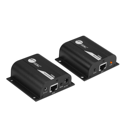 SIIG 1080p HDMI Extender Over Cat5e/6 165ft 1080p - HDMI Ethernet Extender, HDMI Loopout, IR Extension, Stereo Audio, Low Latency (CE-H26011-S1)