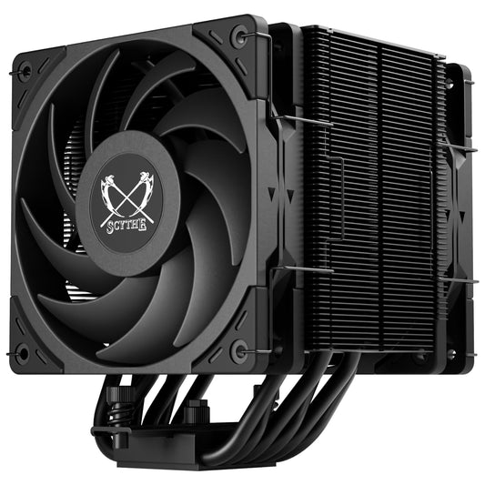 Scythe Mugen 6 Dual Fan Black Edition CPU Air Cooler, Intel LGA1700, LGA1151, AMD AM5, AM4 Support,120mm, Single Tower, Aluminium Top Cover (Mugen 6