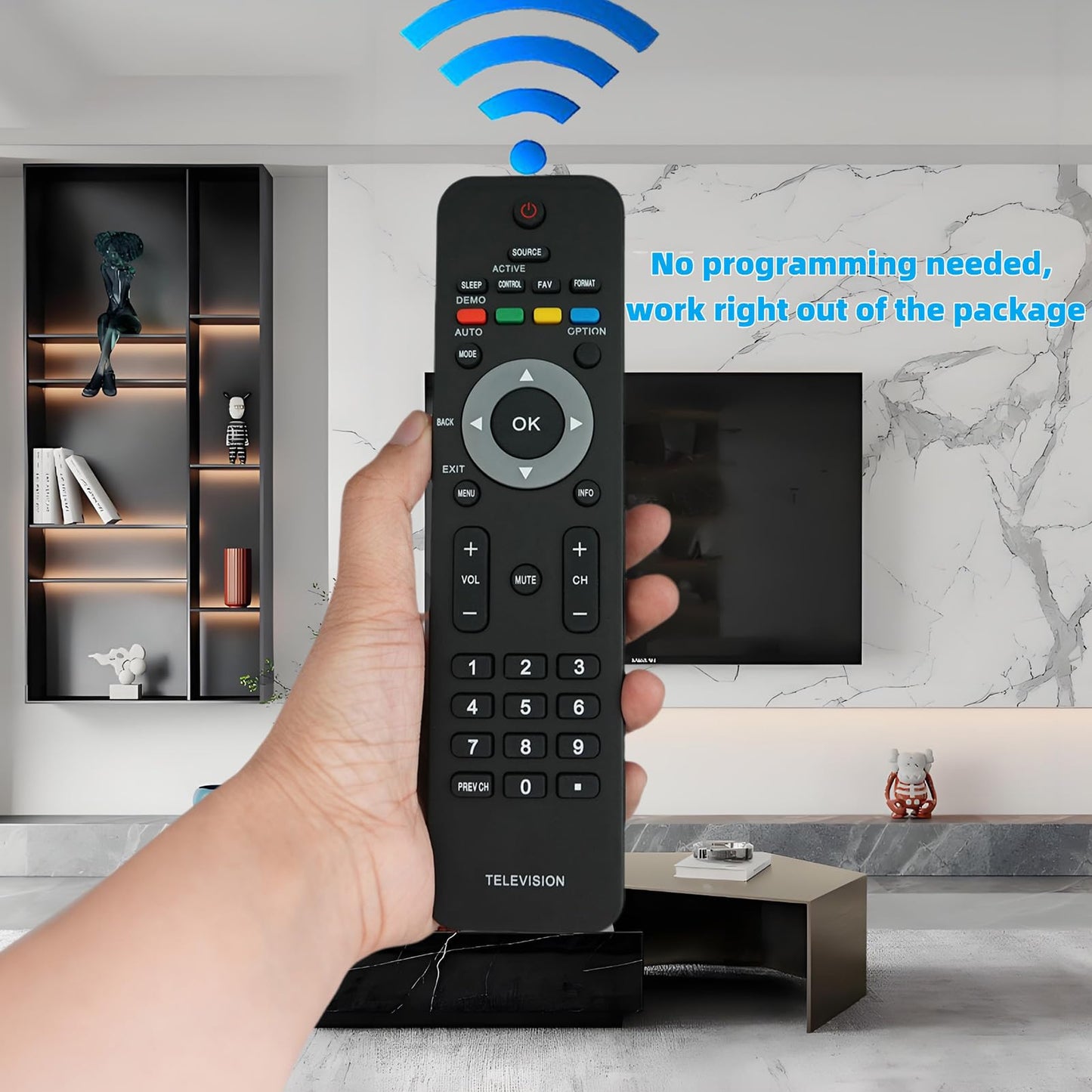 Replacement Remote Control for Philips TV 42PFL3603D/27 55PFL5706/F7 47PFL3603D 47MF439B 52MF438B