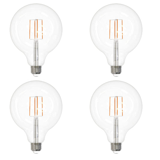 Sunlite 41698 LED G40 Edison Globe Light Bulb, 8.5 Watts (100W Equivalent), Standard E26 Base, 800 Lumens, Dimmable, Decorative Clear Glass, Antique