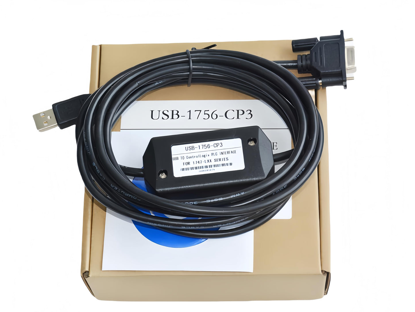 Washinglee USB Programming Cable for Allen Bradley PLC ControlLogix Series, for USB-1756-CP3 Replacement, 6 FT, Black