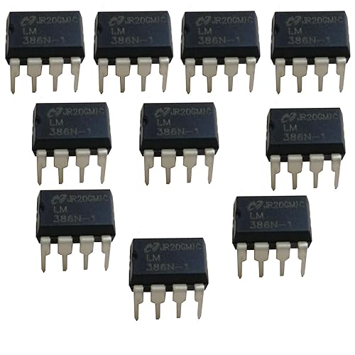 FAYLEZ 10PCS LM386N-1 Semiconductor, Low Voltage, Audio Power Amplifier, Dip-8