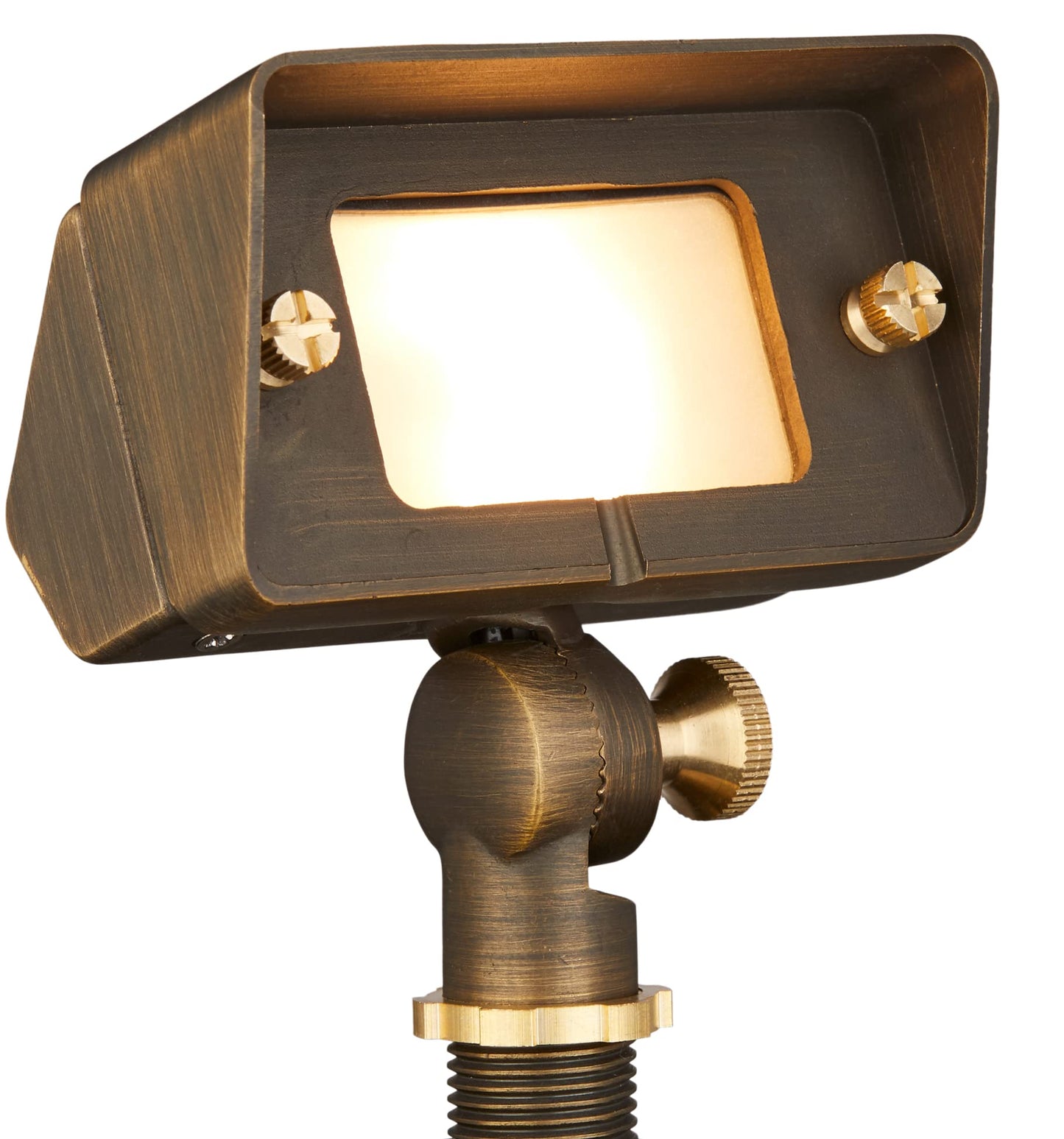 VOLT Gentle Splash Cast Brass 12V Flood Light (Bronze) with 3W 2700K Warm White G4 LED Bulb for Low Voltage Landscape Lighting of Outdoor Wall, Garden