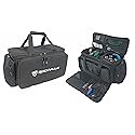 Rockville UT-BAG10 DJ Utility/Cable Bag, 10 Compartments, Padded Straps, Water-Resistant, Lockable Zippers, Perfect for DJs, Events, Gear & Cables