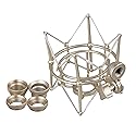 Lovermusic Silver Hole Dia 1.18inch Metal Cylinder Microphone Shock Mount Stand Replacement for Newman U87 Microphone