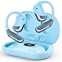 Aurotlu 2026 Open Ear Wireless Earbuds Headphones, Bluetooth Built-in Mic,Waterproof, LED Display Charging Case,on Ear Hooks Clip Ear
