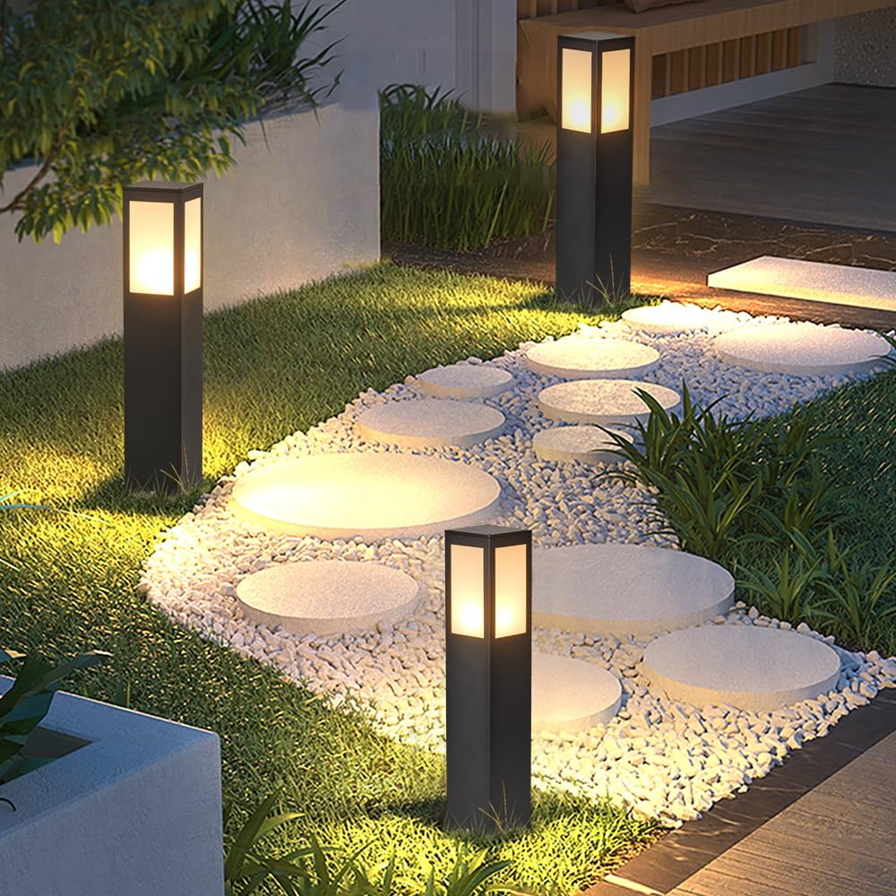 AILICIN Outdoor Path Light, Post Lights,LED Bollard Lamp for Walkway, Garden, Yard (24 inches)