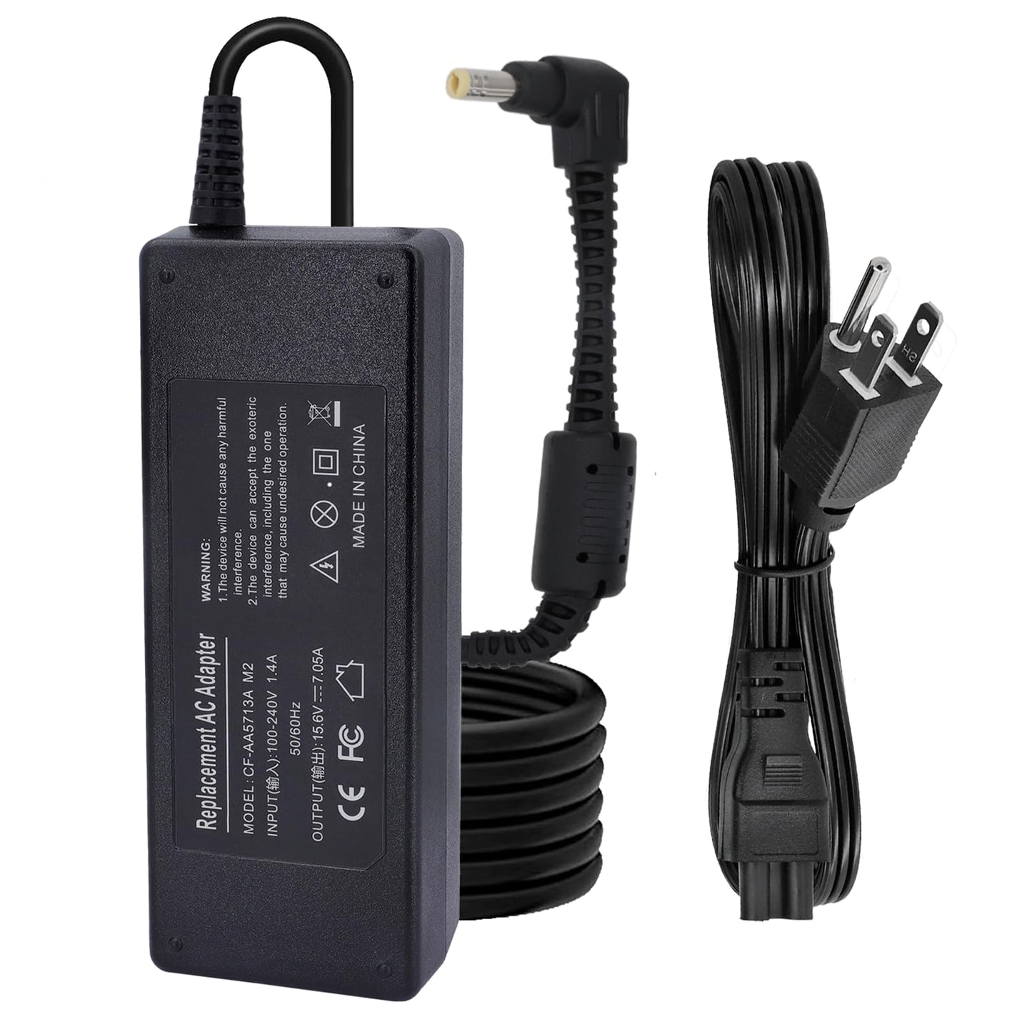 15.6V 7.05A 110W 5.5 2.5mm CF-AA5713A M2 Power Charger Compatible with Panasonic TOUGHBOOK CF-31 CF-52 CF-53 CF-19 CF-54 CF-33 CF-74 CF-AA5713A M1
