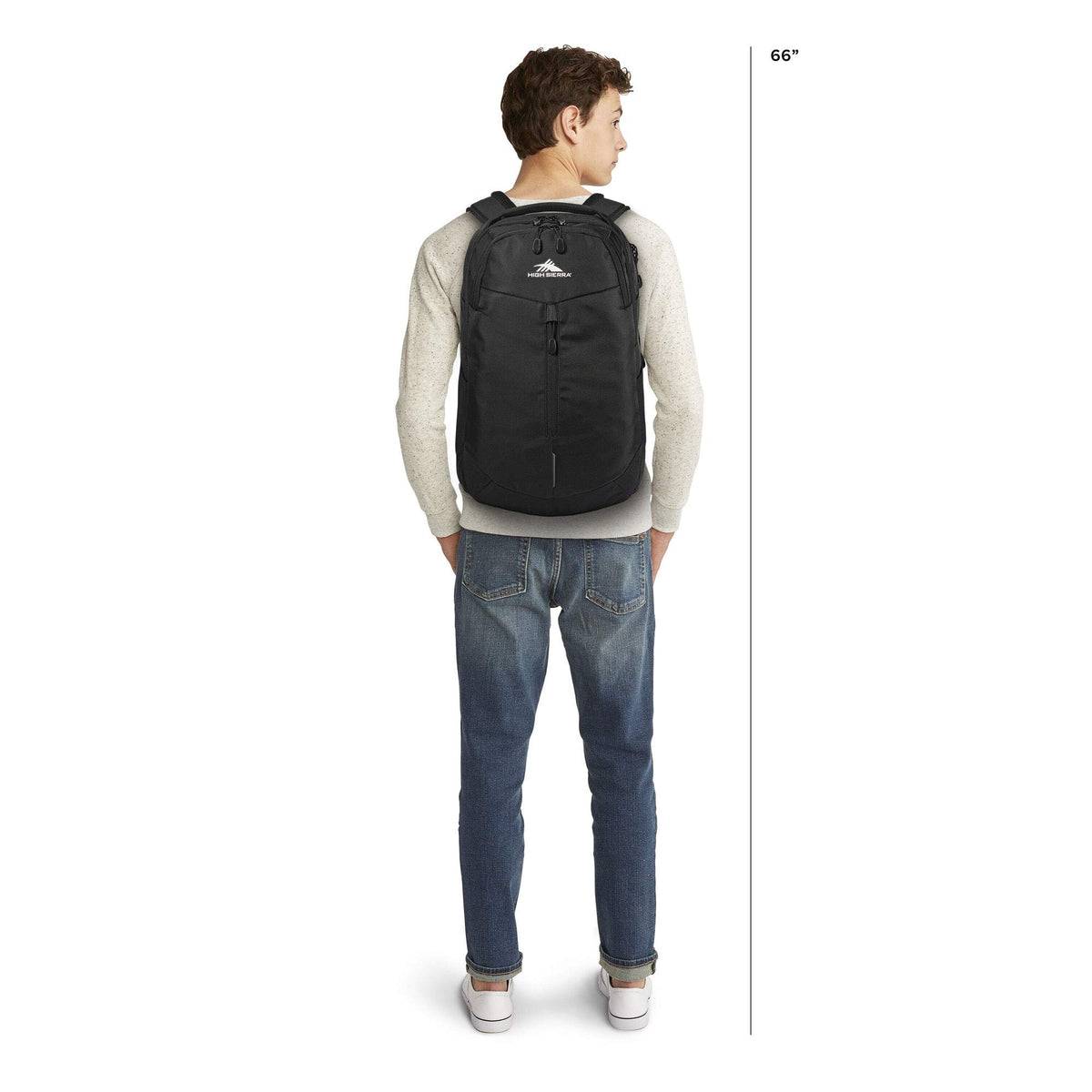 High Sierra Swerve Pro Backpack with Laptop Pocket + Tablet Sleeve, Fits most 17” Laptops, 27L, Black