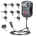 SoulBay 15W Universal AC Adapter 3V 4.5V 5V 6V 7.5V 9V 1500mA 12V 1250mA DC Switching Power Supply for CCTV Security IP Camera Keyboard Speaker…