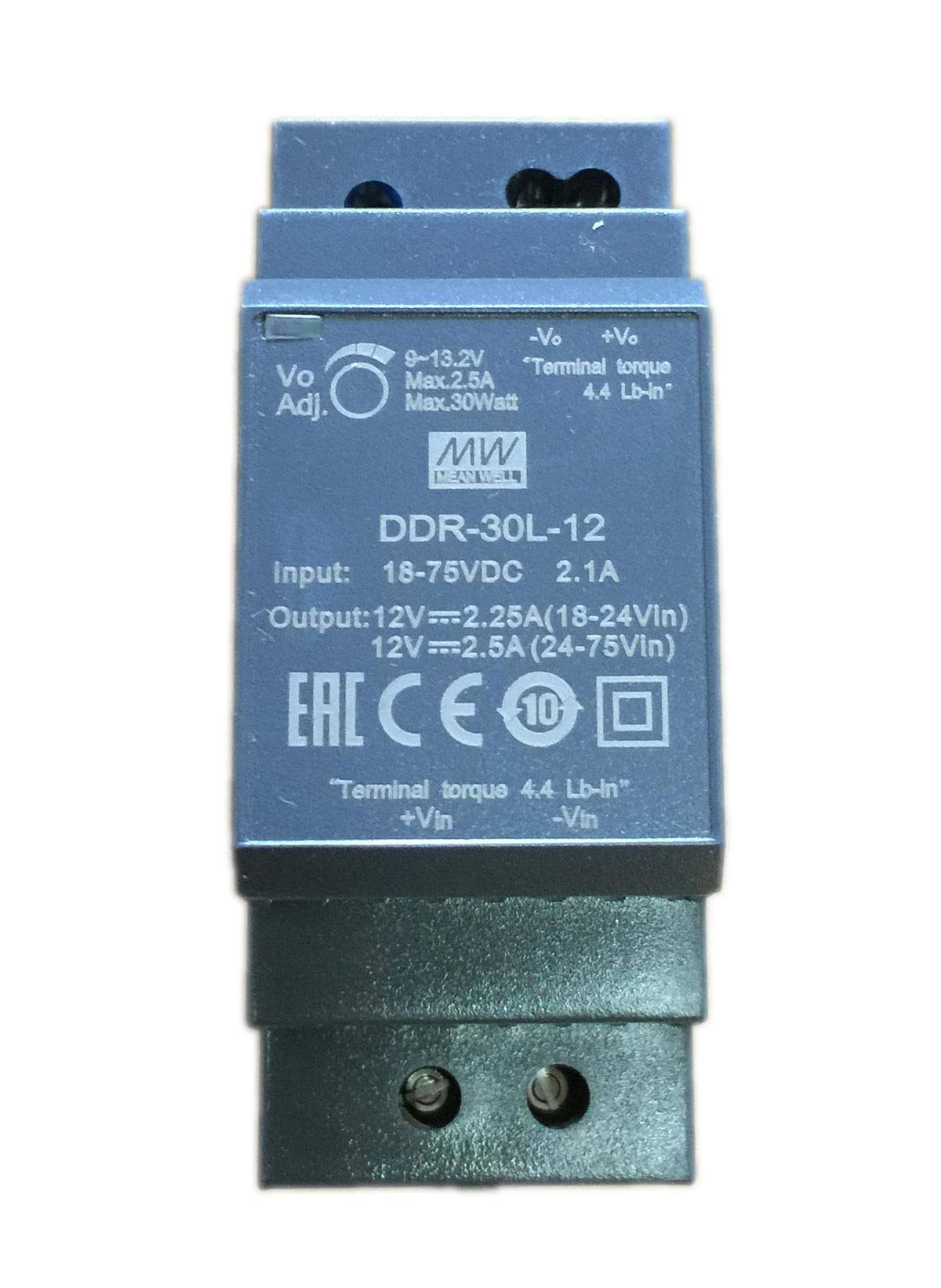 Meanwell DDR-30L-12 12V 2.5A 30W DIN Rail Type DC-DC Converter