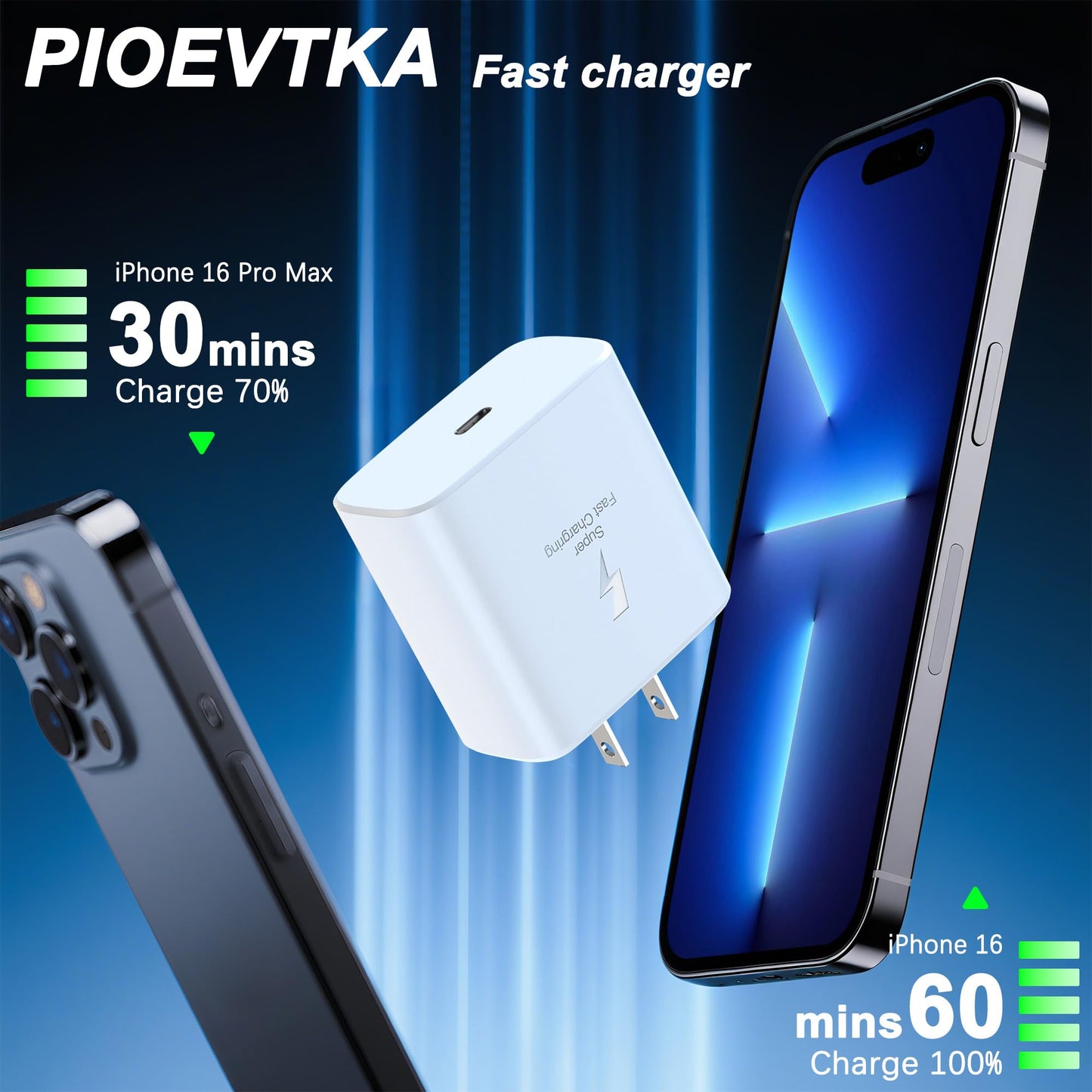 45W USB C Fast Charger Compatible with iPhone 16/16 Pro/16 Pro Max/16 Plus/15/15 Pro Max/15 Pro,Samsung Galaxy S25/S25 Ultra/S25+/S24