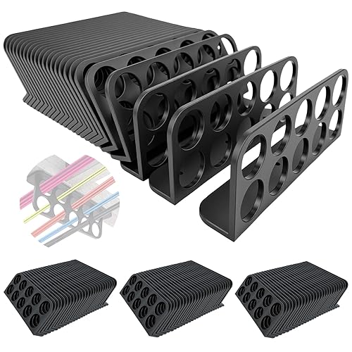 100 PCS Cable Chase Wire Bracket, Cable Support Wire Holder, 1in with 10-Hole Design, Electrical Cord Organized Management Bracket, Black