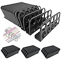 100 PCS Cable Chase Wire Bracket, Cable Support Wire Holder, 1in with 10-Hole Design, Electrical Cord Organized Management Bracket, Black