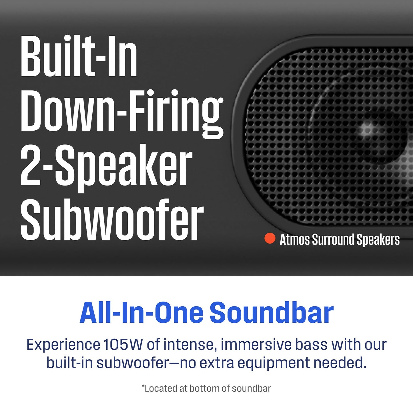 Westinghouse 3.1.2 All-in-One Soundbar with Built-in Subwoofer, Dolby Atmos & Digital Plus, Built-in Low Frequency Driver and Height Speakers, 210W