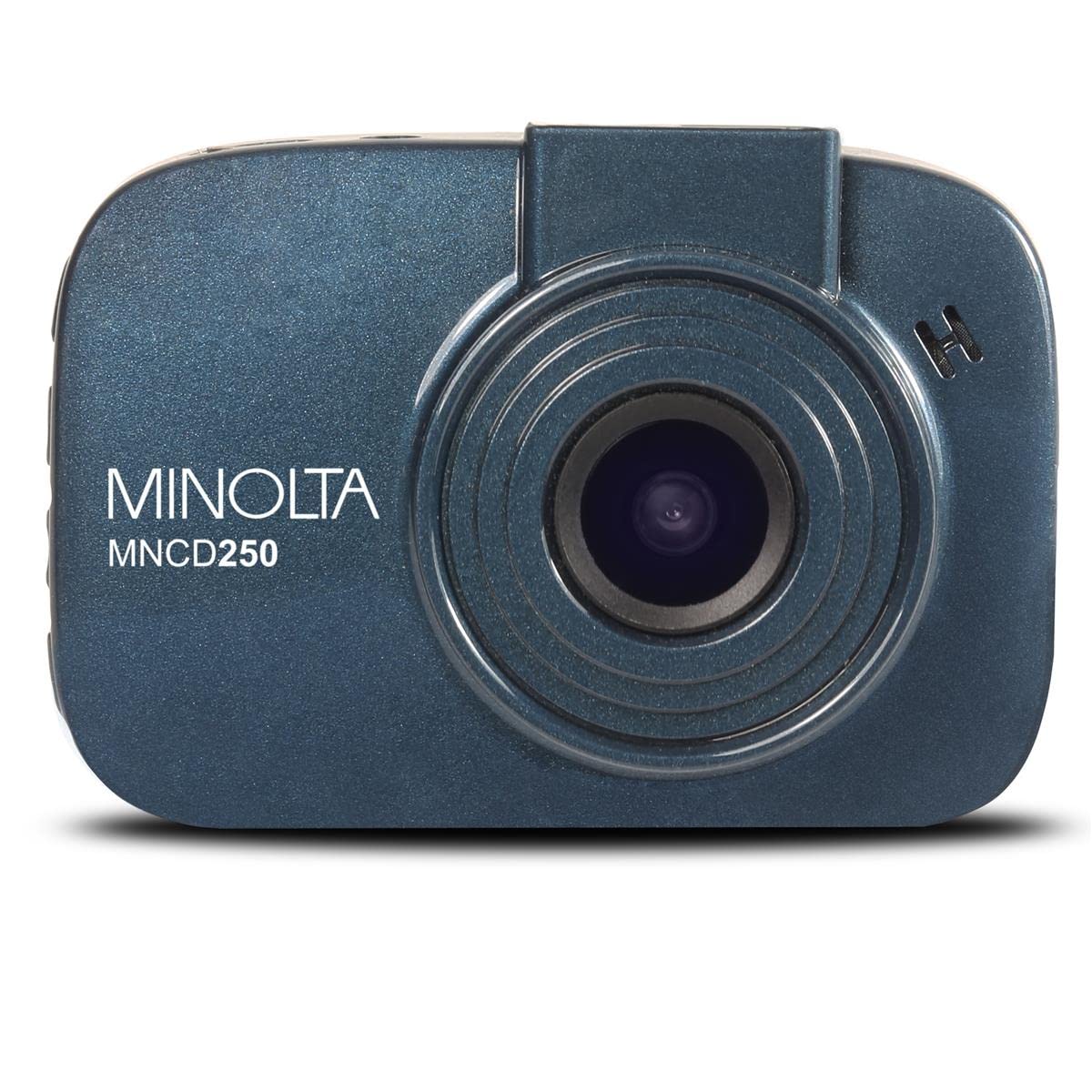 Minolta MNCD250 Car Dash Cam, Full HD 1080P, 120° Lens, 12MP (Blue)