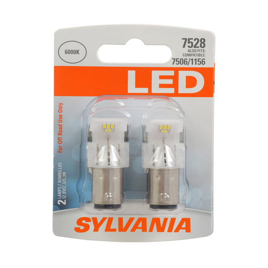 SYLVANIA 7528 LED White Mini Bulb, Daytime Running Light, 2 Bulbs