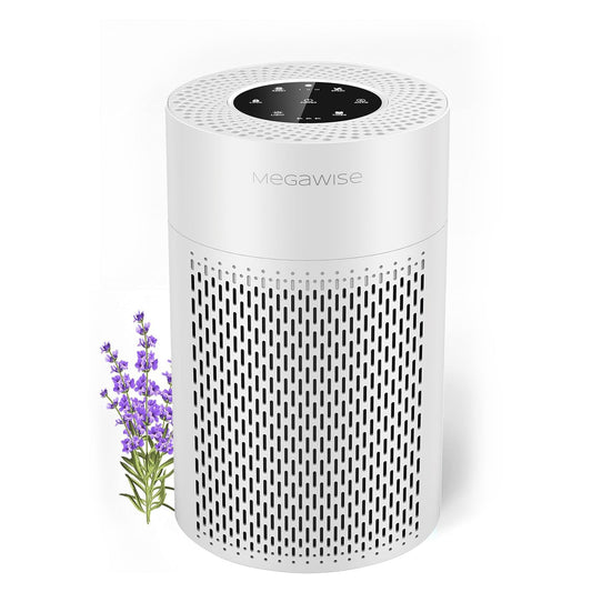 MEGAWISE Air Purifier for Home and Pets Hair, Smokers in Bedroom, Large Room, Smart Air Quality Sensor, Filters VOCs, Odors, Dust, Ozone Free