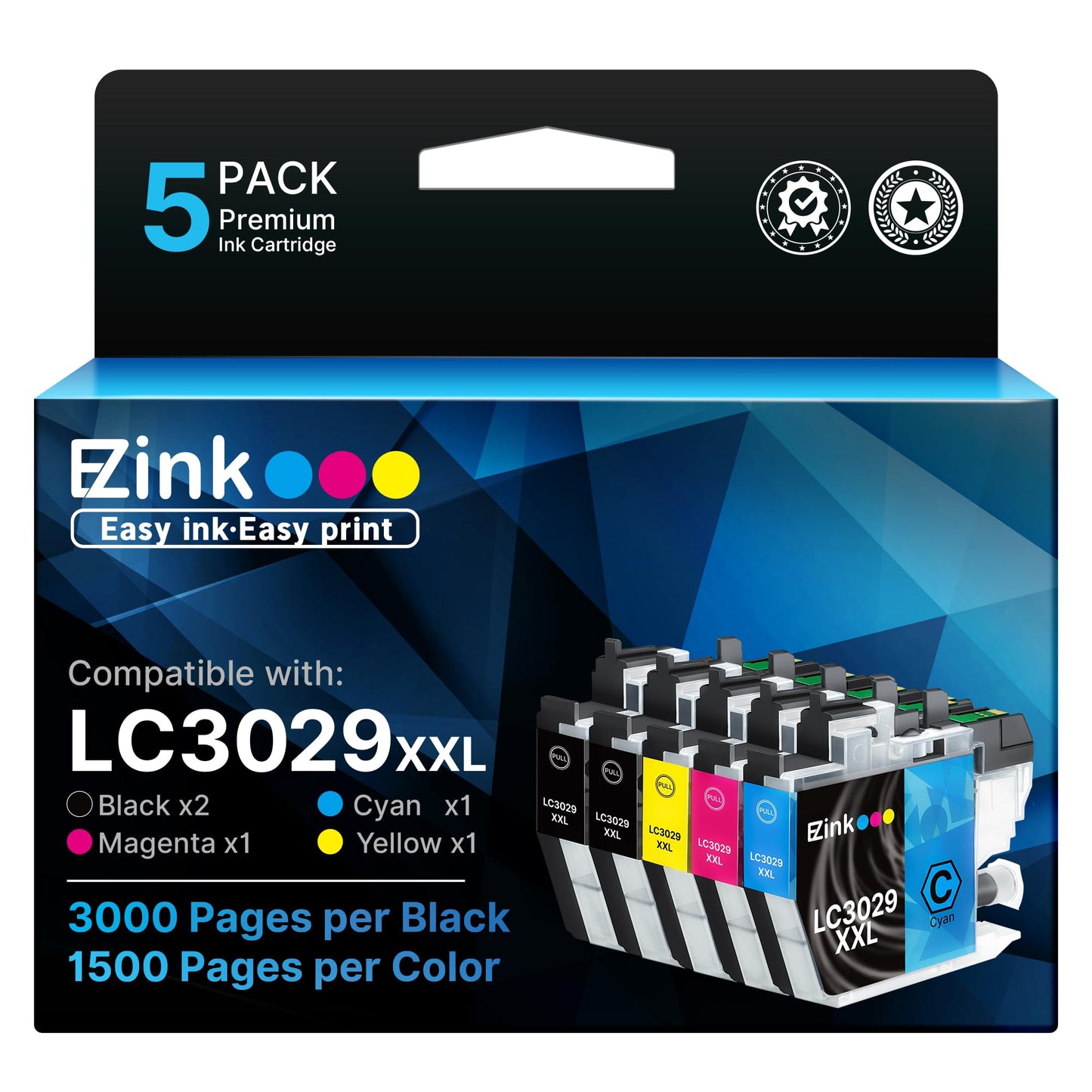 E-Z Ink LC3029 XXL Compatible Ink Cartridge Replacement for Brother LC3029 LC3029BK LC 3029 to use with MFC-J5830DW MFC-J5830DWXL MFC-J5930DW