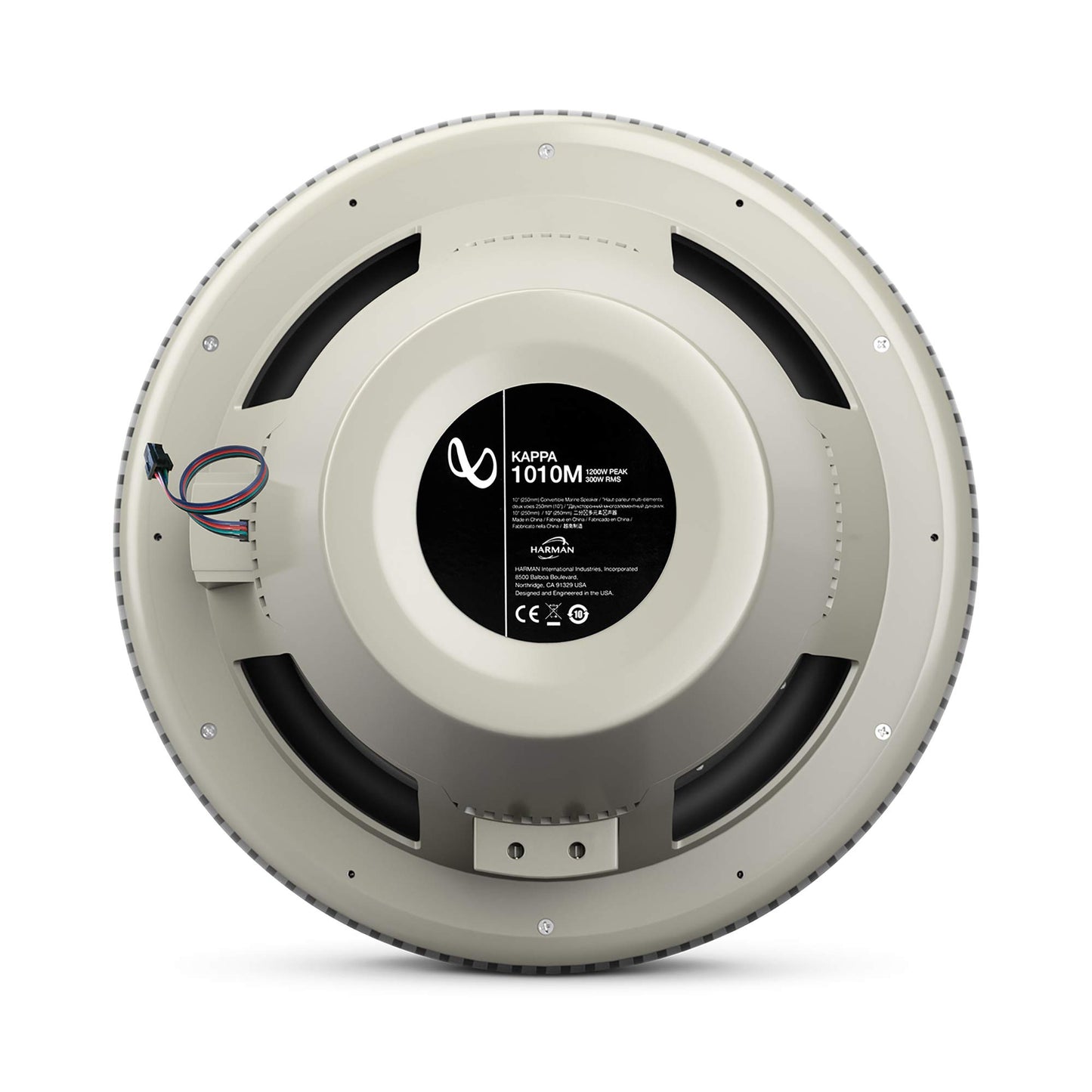 Infinity KAPPA1010MAM - Kappa Marine KAPPA1010M White 10" Premium RGB LED Subwoofer