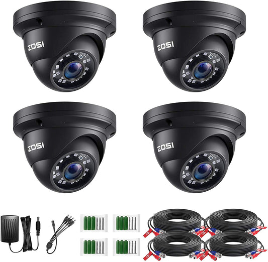 ZOSI 4 Pack 1080P 2.0MP 1920TVL HD-TVI Security Cameras Outdoor Indoor Surveillance Camera for 720P/1080N/1080P/5MP Lite/5MP/8MP 4K HD-TVI AHD CVI