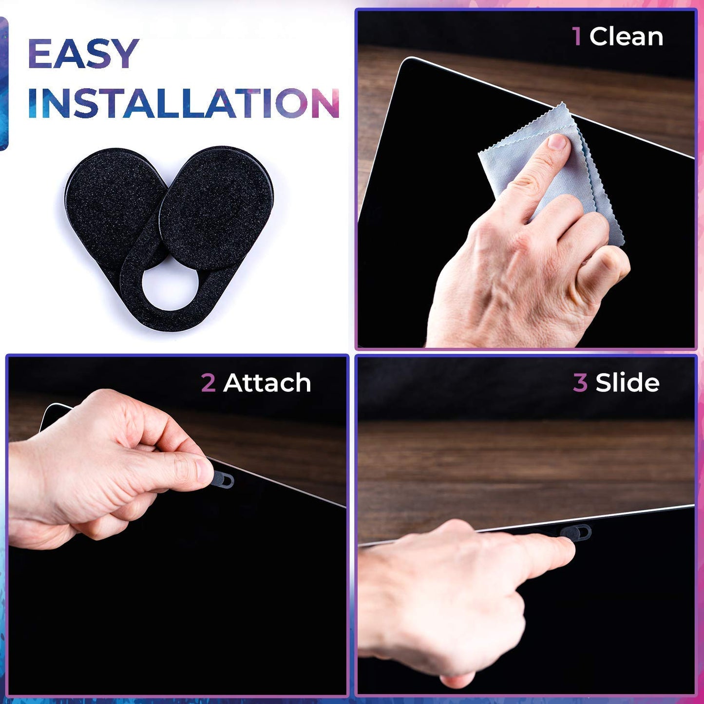 LoveAndCables Webcam Covers Laptop Camera Cover Slide. Privacy Protector for Laptop, Tablet, iP?d, M?cBook, iPh?n? 8/7/6 Plus, iM??, Smartphone