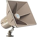 Bogen SAH5 Self-Amplified Horn Speaker, 5 W, DC Powered, Weatherproof, Digital Switching, Amplified Horn Speaker With Volume Control Knob And Swivel