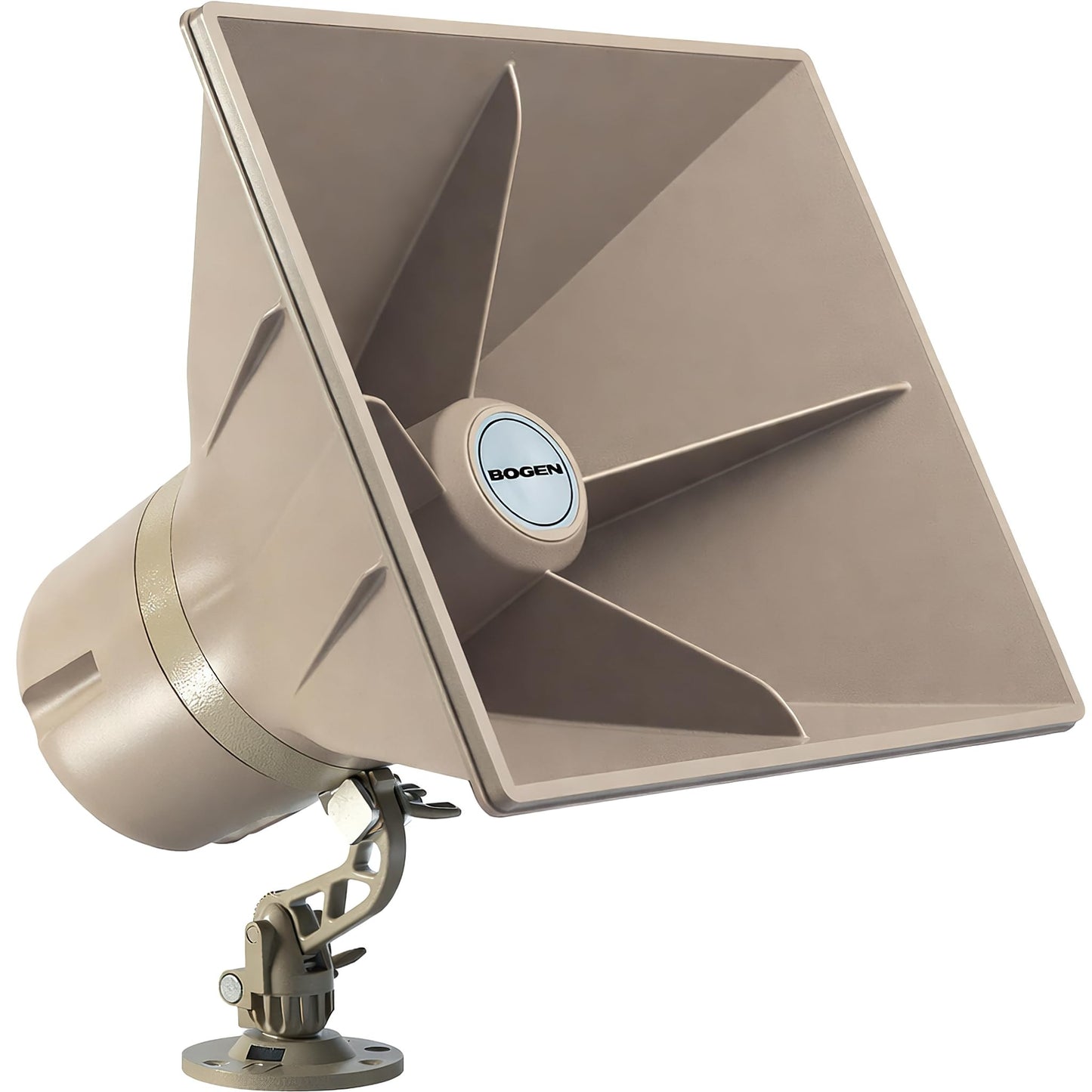 Bogen SAH5 Self-Amplified Horn Speaker, 5 W, DC Powered, Weatherproof, Digital Switching, Amplified Horn Speaker With Volume Control Knob And Swivel
