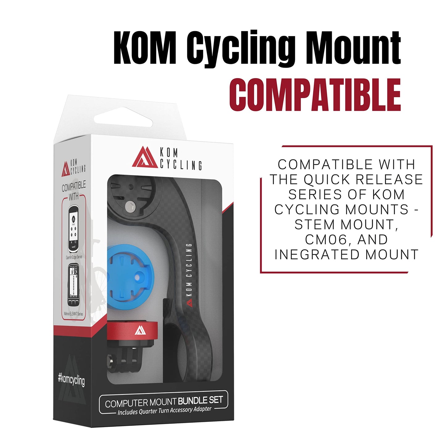 TG03 Adapter for KOM Cycling Quick Release Series CM06 Mount, Stem Mount, Integrated Mount (Red TG03 Adapter)