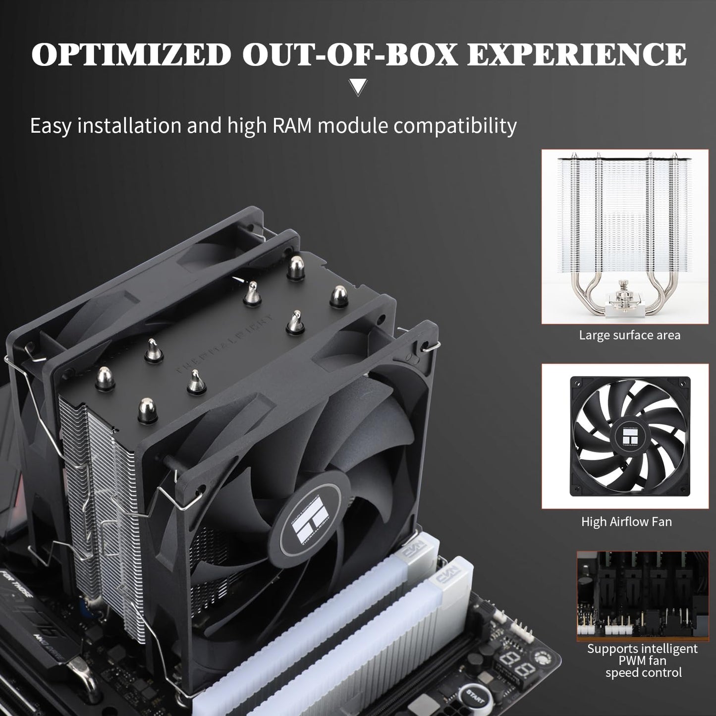 Thermalright Assassin X 120R SE Plus CPU Air Cooler,Double PWM Quiet Fans CPU Cooler with 1550RPM,for AMD:AM4 /AM5,Intel LGA