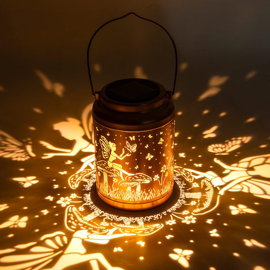 RESNICE Outdoor Waterproof Fairy Solar Lanterns Metal Hanging Garden Light Decorative Solar Powered Lamp for Garden Backyard Patio Porch and Tree