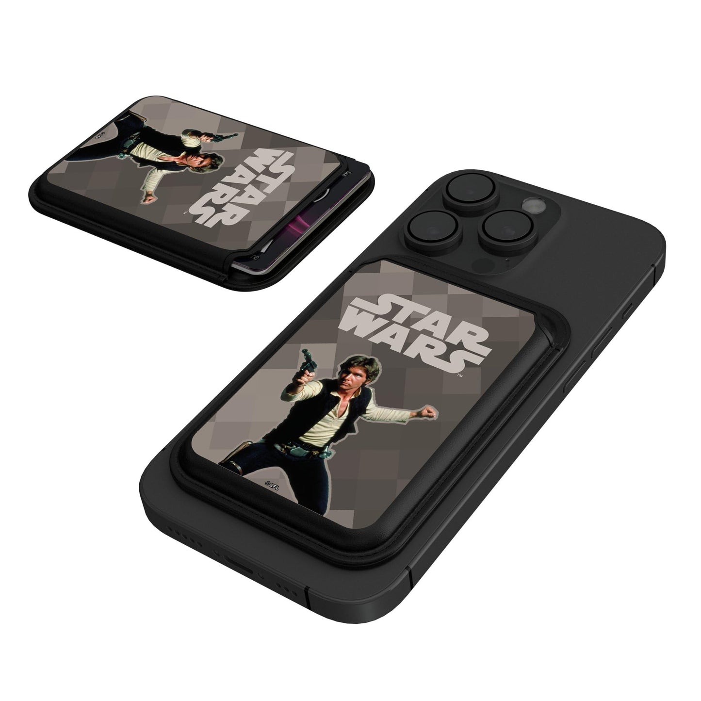 Keyscaper Star Wars Han Solo Color Block Black Magnetic Credit Card Wallet