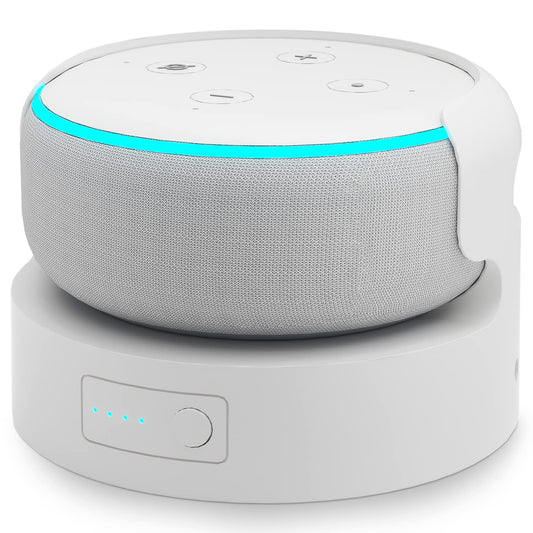Battery Base for D0t 3th Gen Make Your D0t 3 and Google Nest Mini 2 Portable Stand Accessories, Not Including The speeaker, White