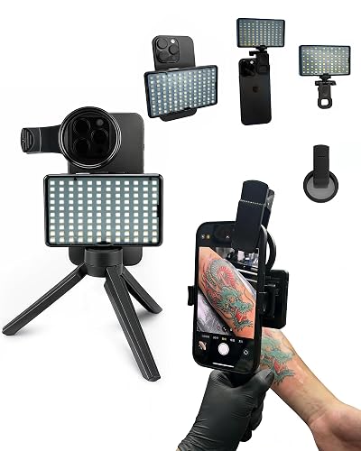 INKSOUL Tattoo Light Kit Tattoo Equipment and Supplies Tattoo Photography Video Lights Anti-3.0 Glare Kit 120 LED Beads?12W? Brighter and Lighter