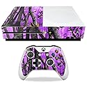 MightySkins Skin Compatible with Microsoft Xbox One S - Purple Tree Camo | Protective, Durable, and Unique Vinyl Decal wrap Cover | Easy to Apply
