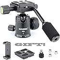 D30 Panoramic Ball Head with Handle All Metal CNC Ballhead Camera Mount INNOREL Tripod Heads with Two Quick Release Plates and Phone Clip for Monopod