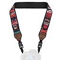 USA Gear TrueSHOT Camera Strap Neoprene Camera Straps - Padded Neck Strap, Pockets, and Quick Release Buckles - Compatible with Canon, Nikon, Sony