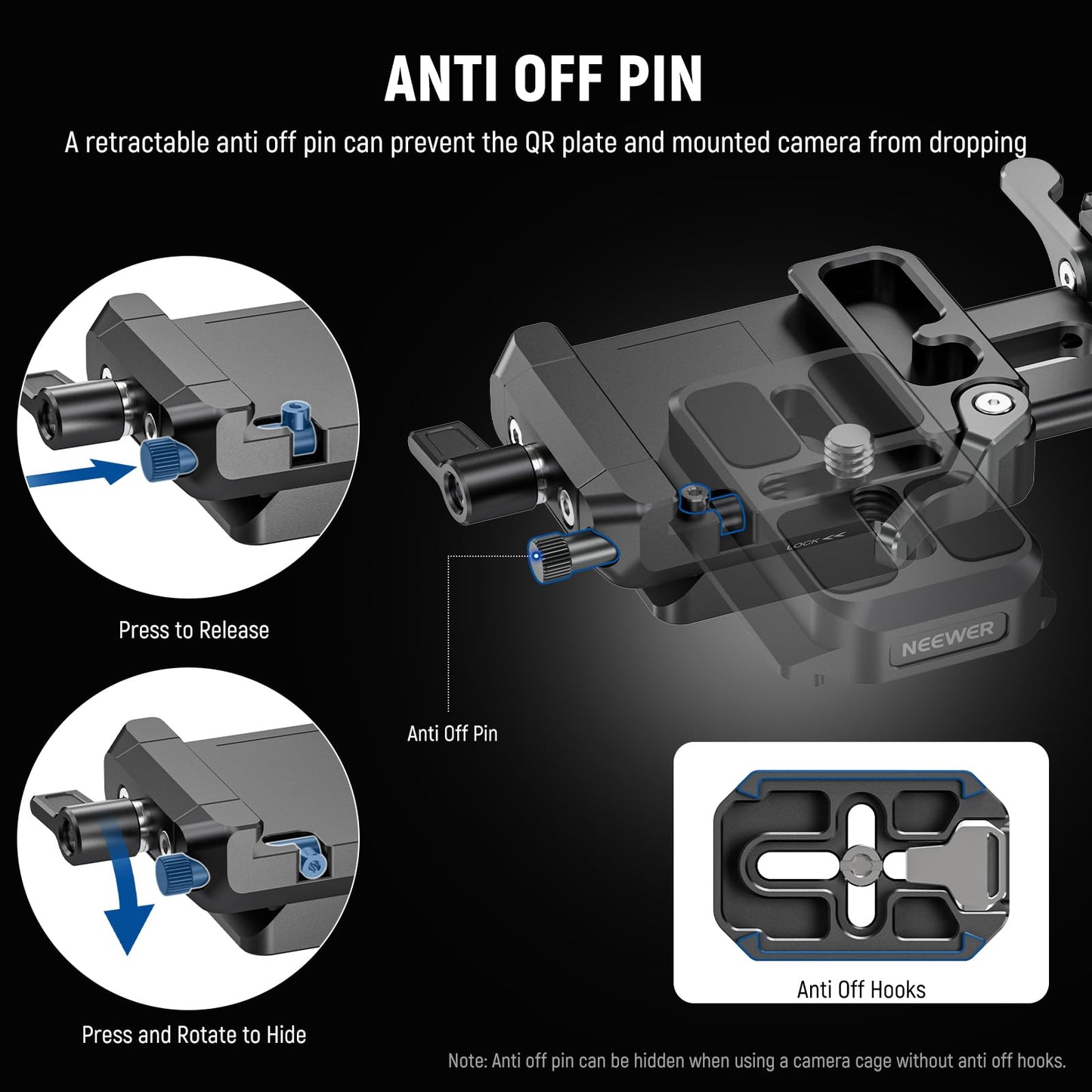 NEEWER V Mount Battery Plate with NATO Rails, Arca Type Baseplate for RS4 Pro RS3 Pro Gimbal, Modular DSLR Camera Video Rig Compatible with SmallRig V
