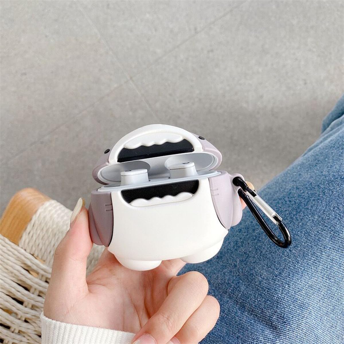 LiWerlly Cute Beats Studio Buds/Studio Buds Plus Case, Funny 3D Cartoon Kawaii Cool Beat Studio Buds + Cover Skin with Cleaning Kit & Keychain for New