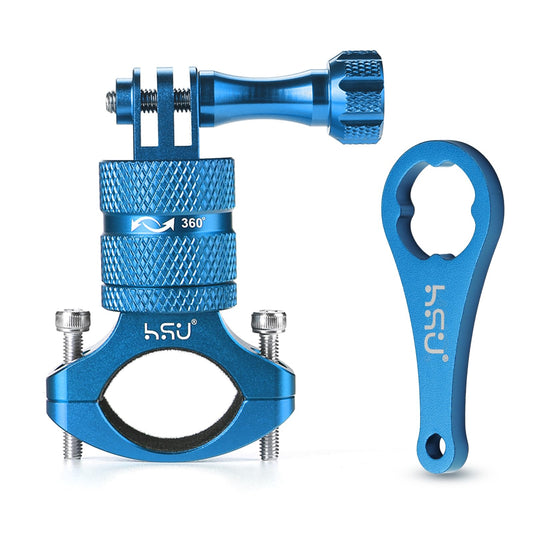 HSU Aluminum Bike Bicycle Handlebar Mount for Gopro Hero 13/12/11/10/9/8/7/6/5/4 Session SJCAM AKASO Campark and Other Action Cameras, 360 Degrees