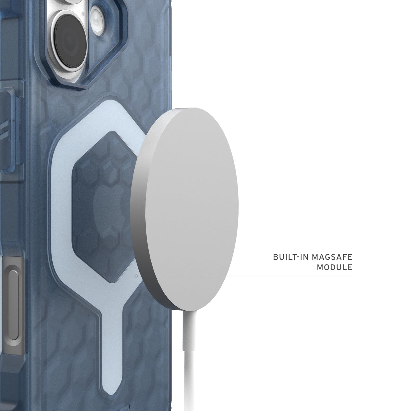 URBAN ARMOR GEAR UAG Designed for iPhone 17 Case Essential Armor - Compatible with MagSafe Translucent Military Grade Protective Cover, Cloud Blue