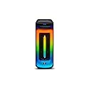 Fisher Bluetooth PA Stereo Speakers System-Karaoke Portable Wireless DJ, Dual 10" 80W Peak Power, Loud HD Sound & LED Lights, Rechargeable, TWS, 2 MIC