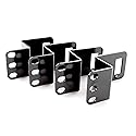 Panduit WMPVCBE Vertical Cable Management Bracket Kit, Black, 4-Piece, Black
