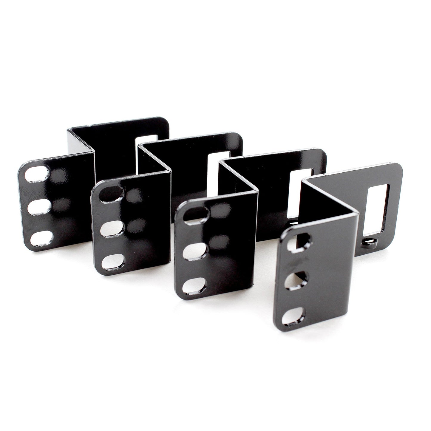 Panduit WMPVCBE Vertical Cable Management Bracket Kit, Black, 4-Piece, Black