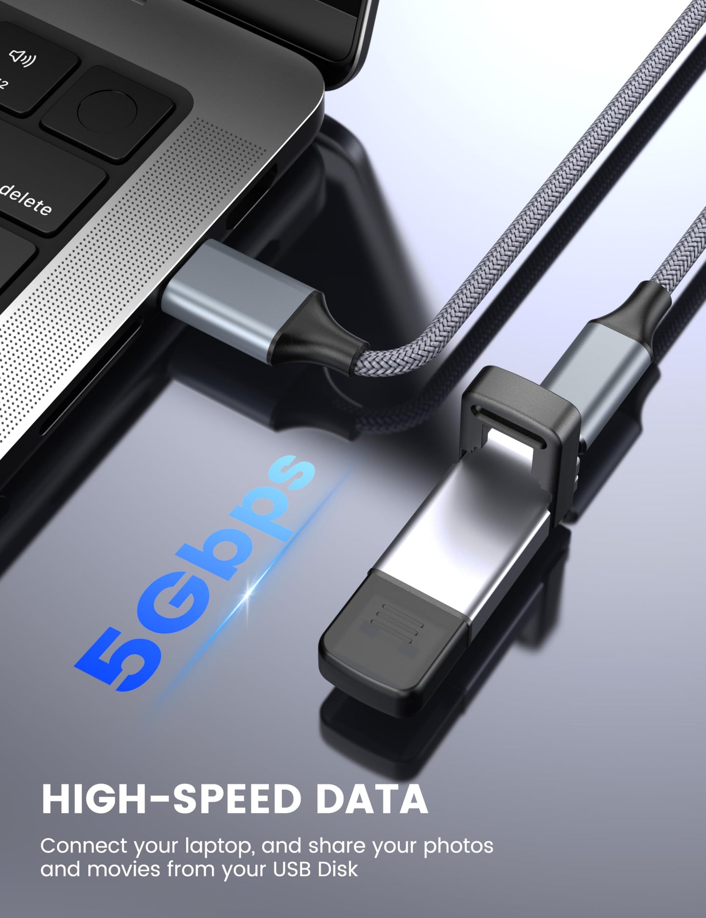 6.6FT USBC Female to USB3.0 Male Cable,USB to USB C Adapter Cable with 5Gbps Data Transfer,Compatible with iPhone 17 16 15Pro Max,Samsung Galaxy S25